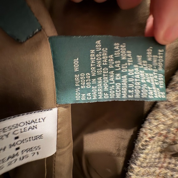 Ralph Lauren Tan Plaid Blazer - Picture 7 of 9